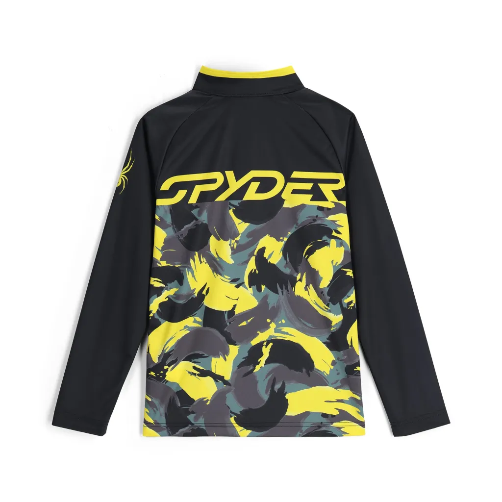 Layers*Spyder Boys Camo Half Zip - Acid Yellow ACIDYELLOW
