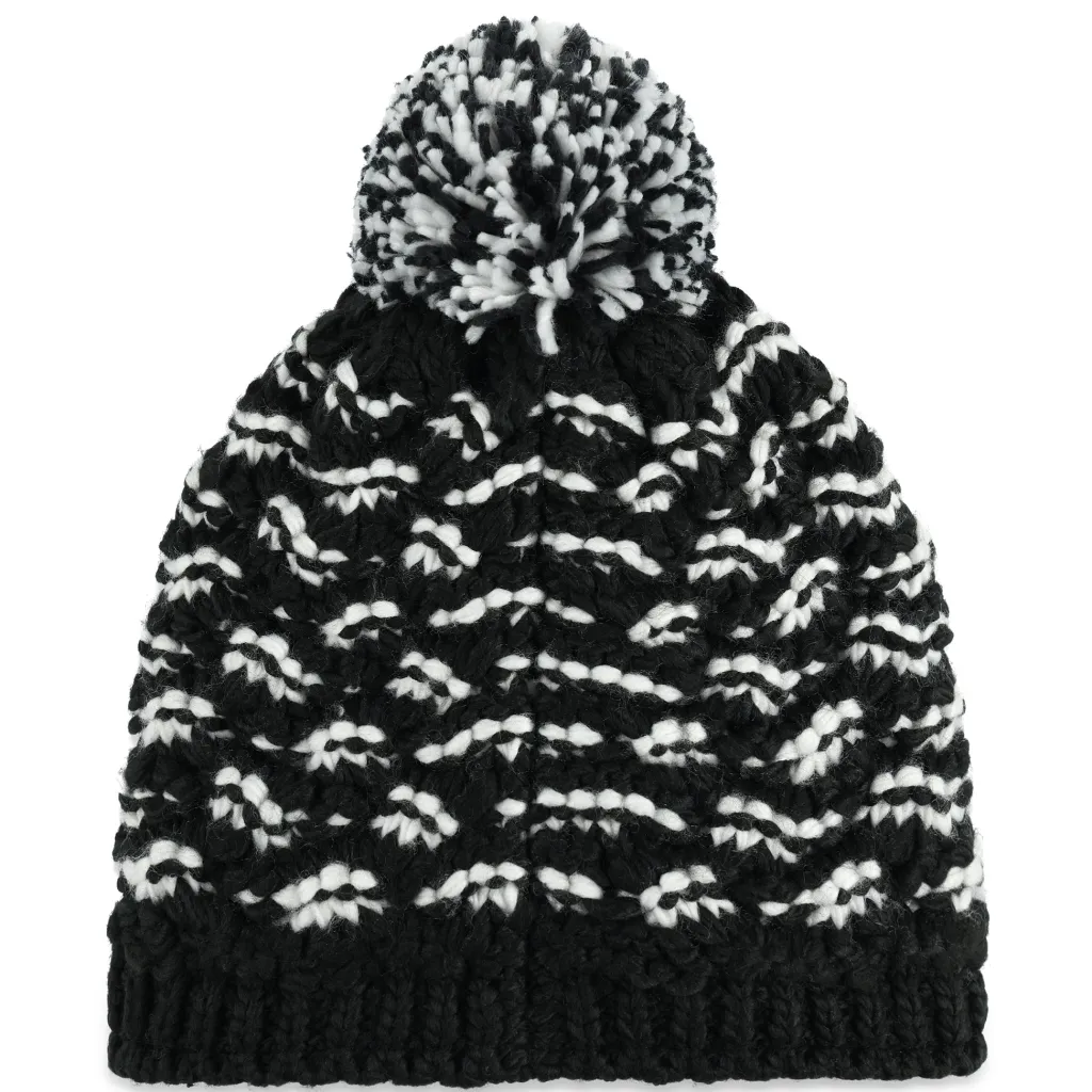 Hats*Spyder Girls Brrr Berry Pom - BLACK
