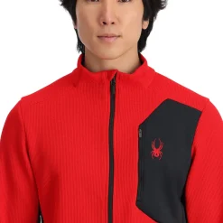 Midlayers | Fleece*Spyder Mens Bandit Full Zip - Red SPYDERRED
