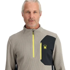 Midlayers | Fleece*Spyder Mens Bandit Half Zip - CONCRETE