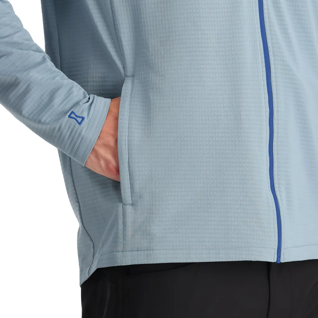 Fleece*Spyder Mens Gridweb Hoodie - Blue Fog BLUEFOG