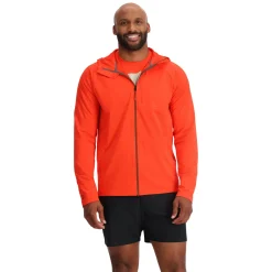 Fleece*Spyder Mens Gridweb Hoodie - Twisted Orange TWISTEDORANGE