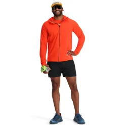 Fleece*Spyder Mens Gridweb Hoodie - Twisted Orange TWISTEDORANGE