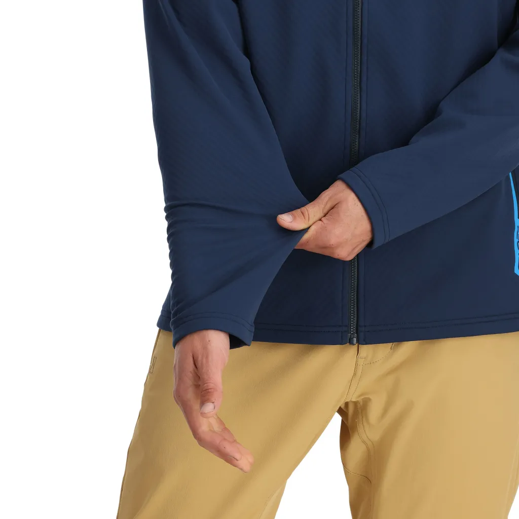Midlayers | Fleece*Spyder Mens Gridweb ShellFleece™ Hoodie - True Navy TRUENAVY