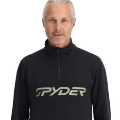 Midlayers | Fleece*Spyder Mens Speed Fleece Half Zip - BLACK