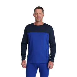 Baselayers*Spyder Mens Stretch Charger Crew - Electric Blue ELECTRICBLUE