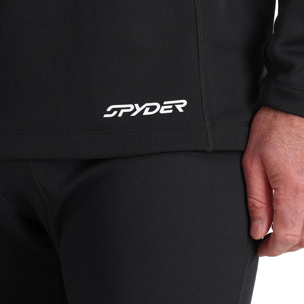 Baselayers*Spyder Mens Stretch Charger Crew - BLACK