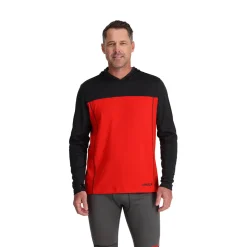 Baselayers*Spyder Mens Stretch Charger Hoodie - VOLCANO