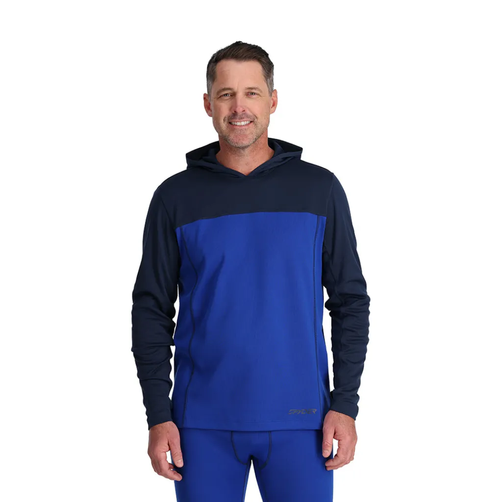 Baselayers | Freeski*Spyder Mens Stretch Charger Hoodie - Electric Blue ELECTRICBLUE