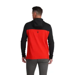 Baselayers*Spyder Mens Stretch Charger Hoodie - VOLCANO