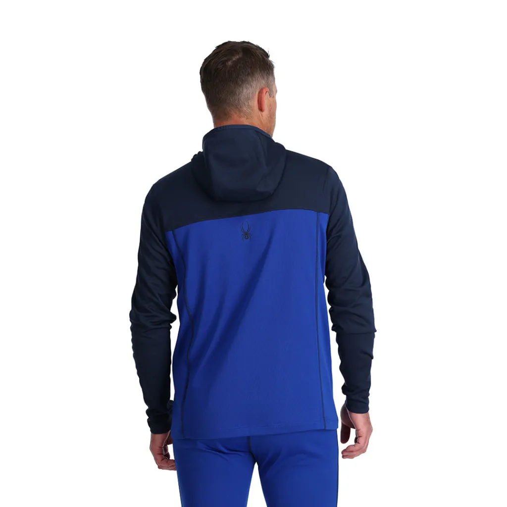 Baselayers | Freeski*Spyder Mens Stretch Charger Hoodie - Electric Blue ELECTRICBLUE