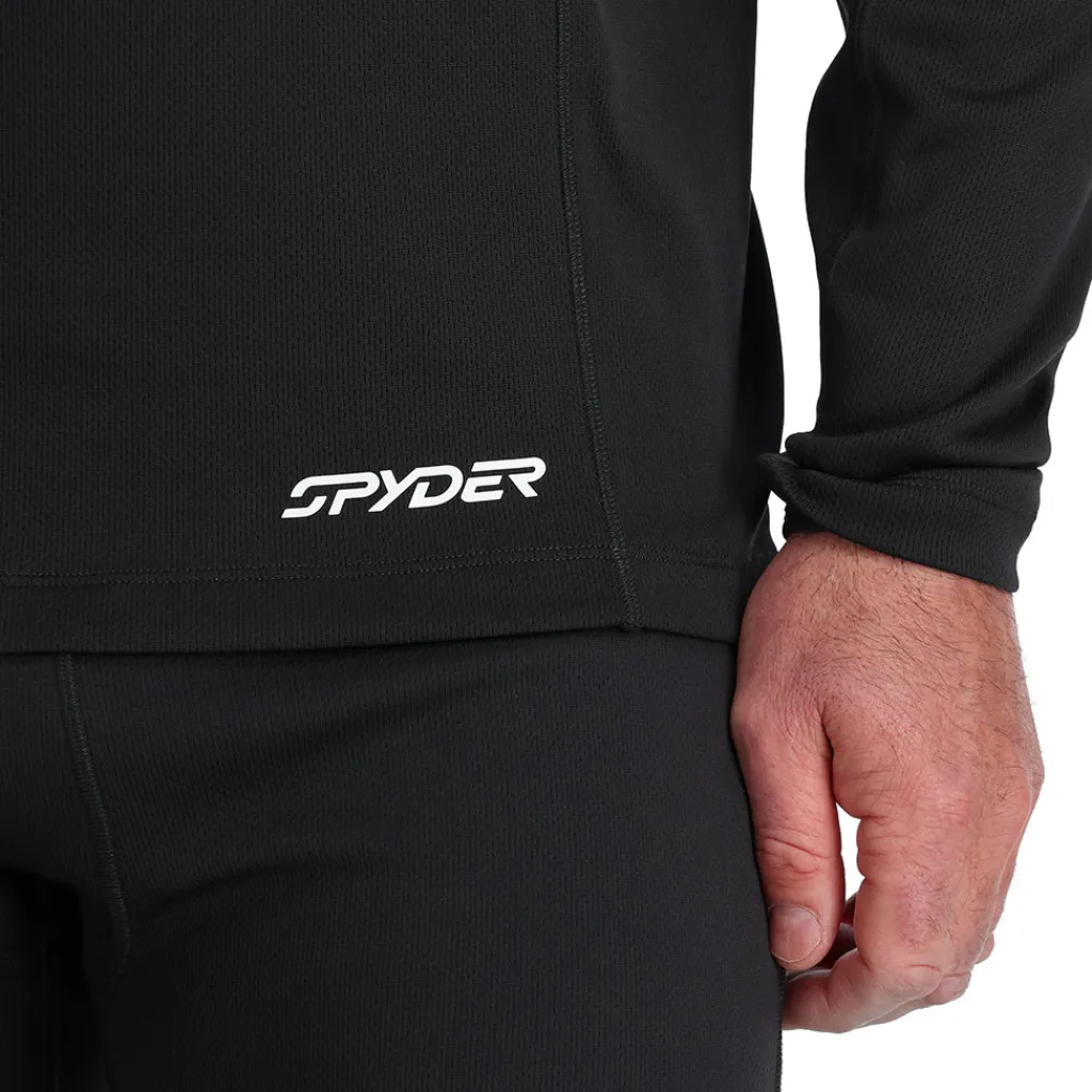Baselayers | Freeski*Spyder Mens Stretch Charger Hoodie - BLACK
