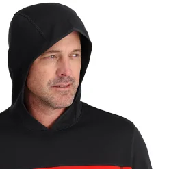 Baselayers*Spyder Mens Stretch Charger Hoodie - VOLCANO