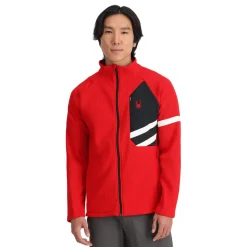 Midlayers | Fleece*Spyder Mens Wengen Bandit Full Zip - Red SPYDERRED