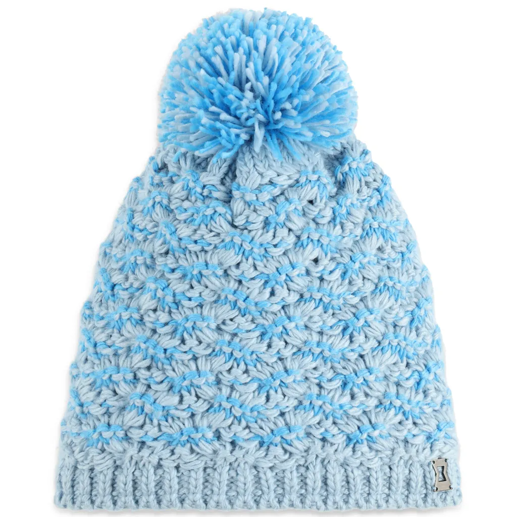 Hats*Spyder Womens Brrr Berry Pom - Blue Drift BLUEDRIFT