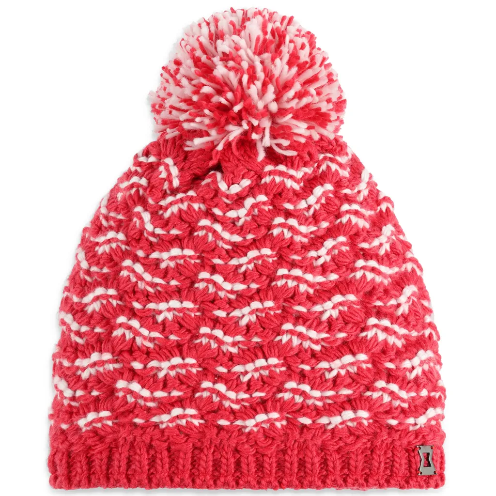 Hats*Spyder Womens Brrr Berry Pom - Prism Pink PRISMPINK