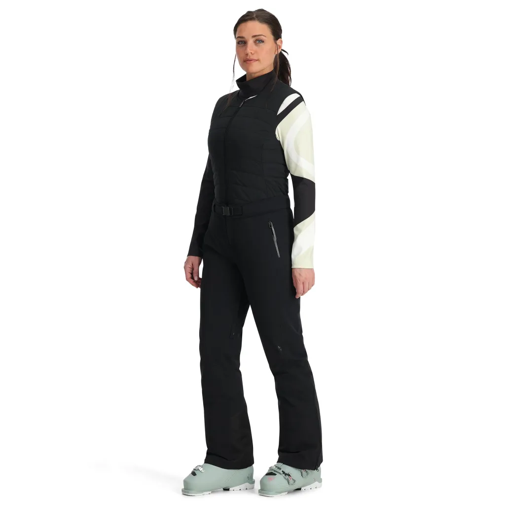 Insulated*Spyder Womens On Piste Bib - BLACK