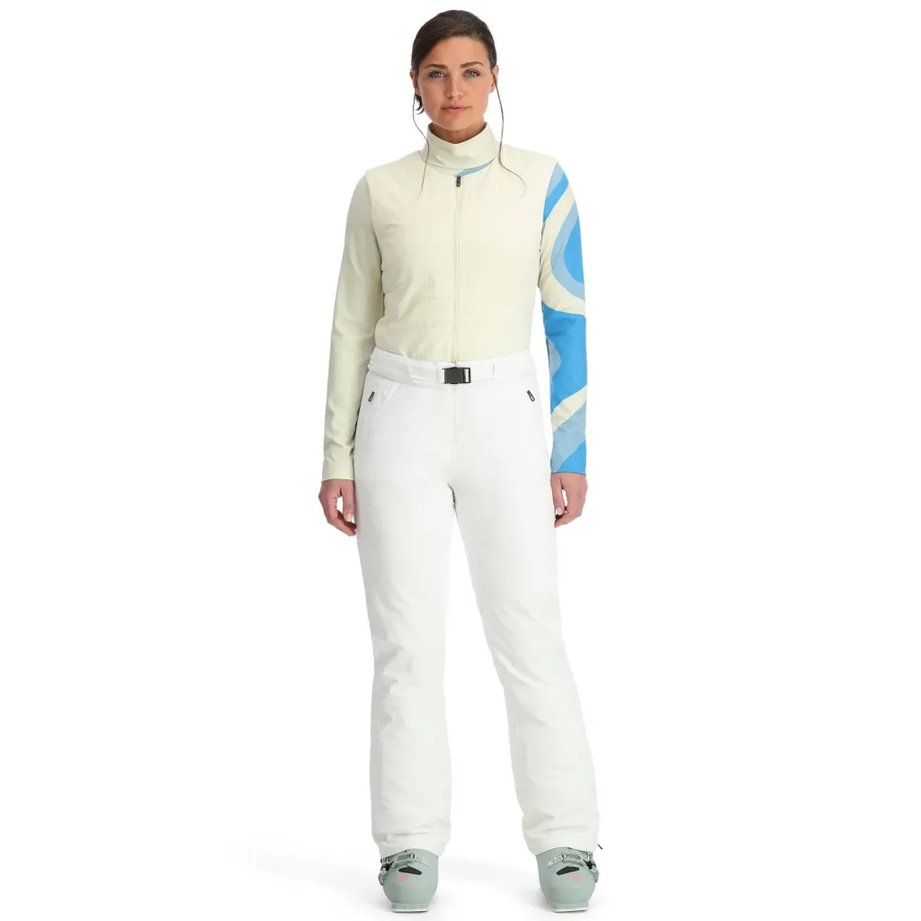 Insulated*Spyder Womens On Piste Bib - WHITE
