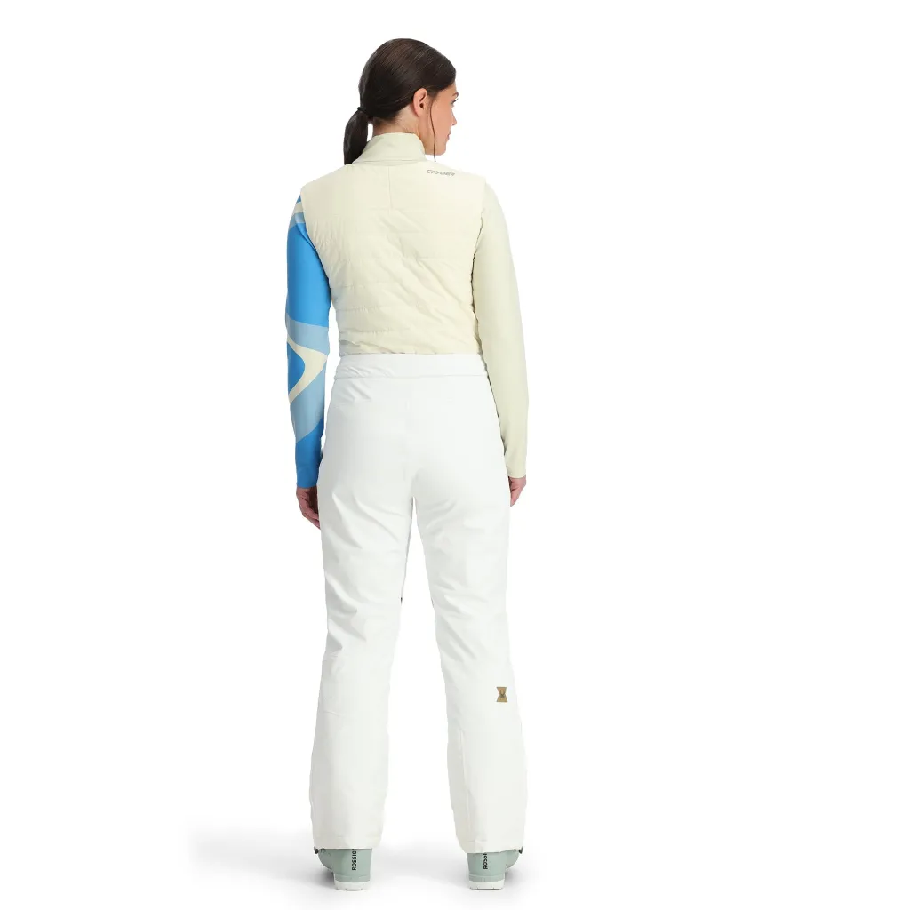 Insulated*Spyder Womens On Piste Bib - WHITE