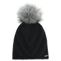 Hats*Spyder Womens Royal Pom - BLACK