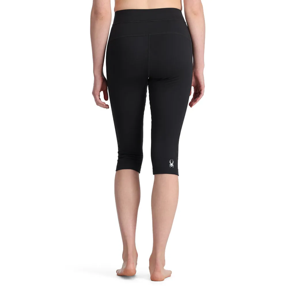 Baselayers | Freeski*Spyder Womens Stretch Charger 3/4 Pants - BLACK