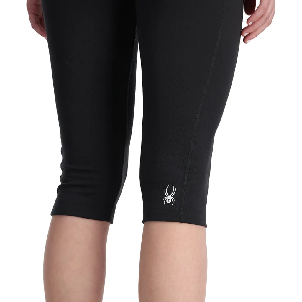 Baselayers | Freeski*Spyder Womens Stretch Charger 3/4 Pants - BLACK