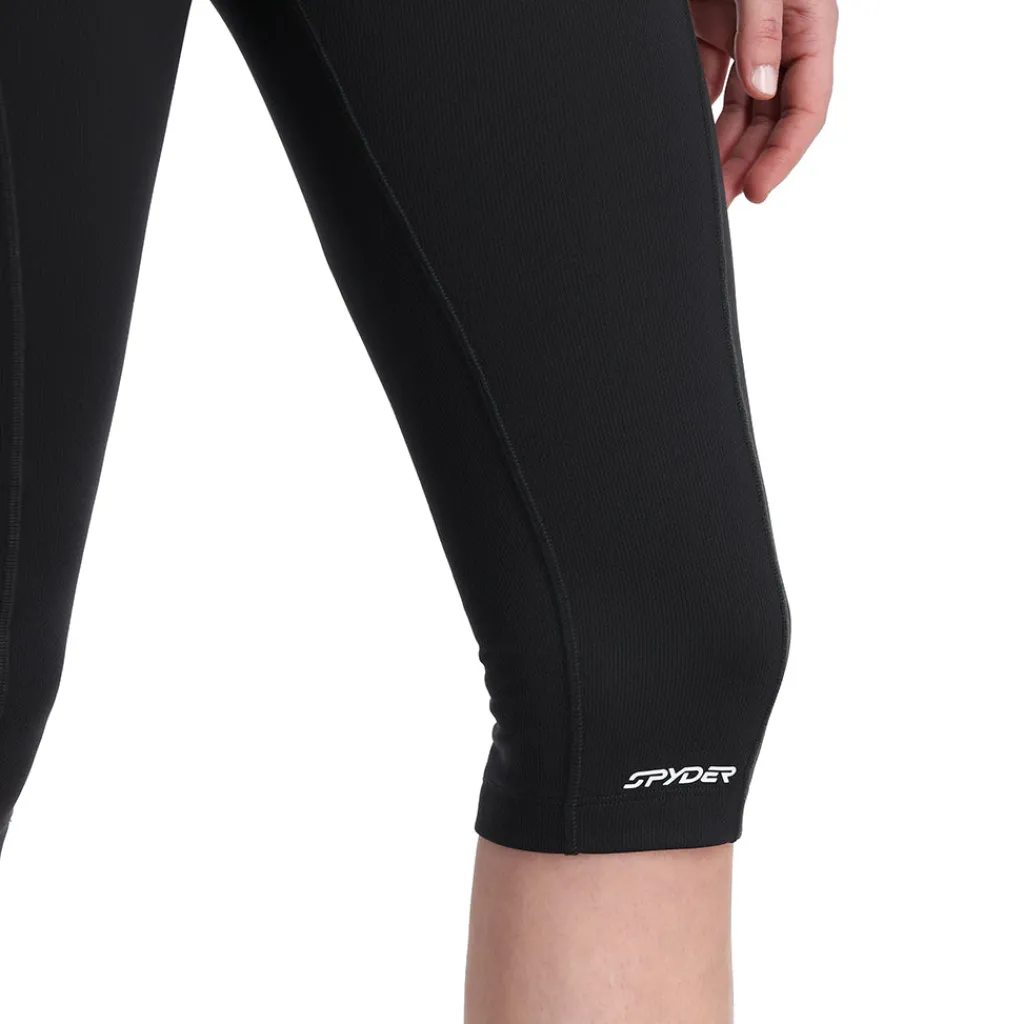 Baselayers | Freeski*Spyder Womens Stretch Charger 3/4 Pants - BLACK