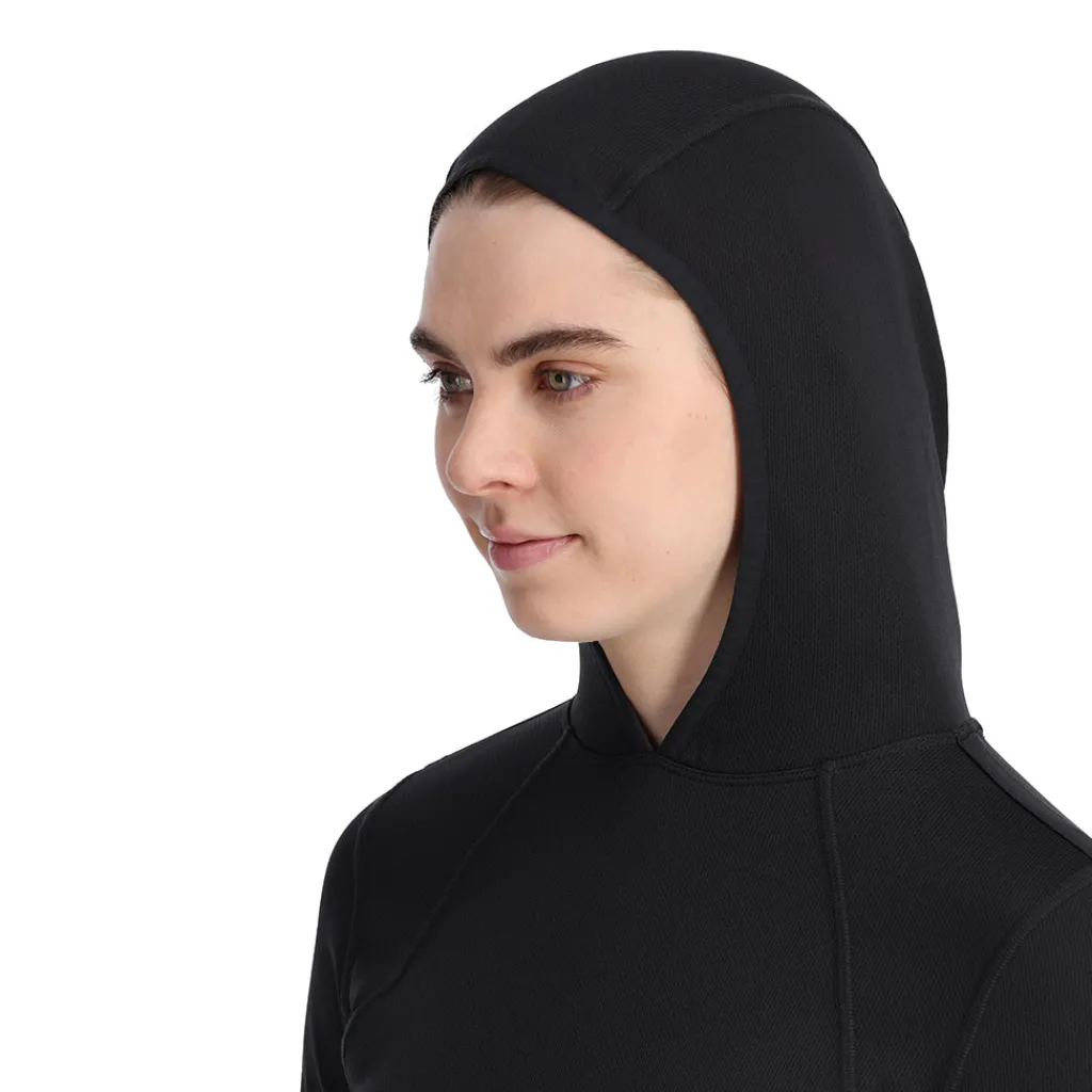 Baselayers | Midlayers*Spyder Womens Stretch Charger Hoodie - BLACK