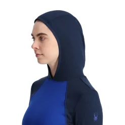 Baselayers | Midlayers*Spyder Womens Stretch Charger Hoodie - Electric Blue ELECTRICBLUE