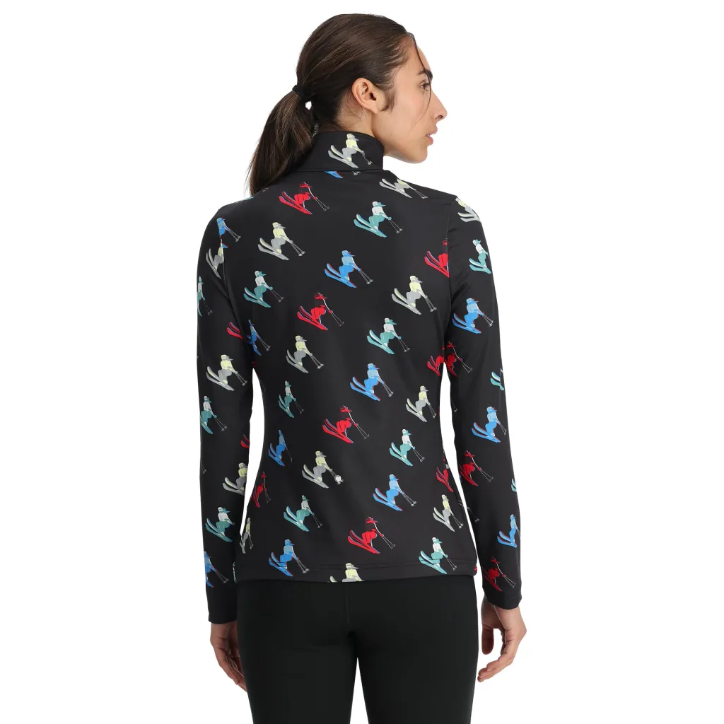 Midlayers*Spyder Womens Vivid Half Zip - BLACK