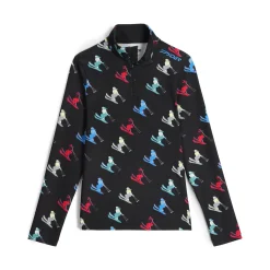 Midlayers*Spyder Womens Vivid Half Zip - BLACK
