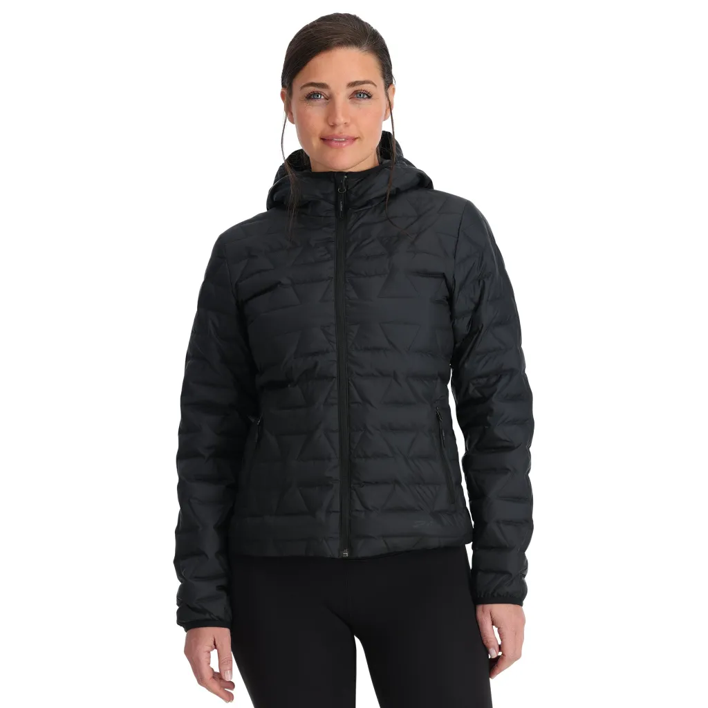 Midlayers | Down*Spyder Womens Zenith Hooded - BLACK